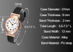 Top Plaza Womens Ladies Classic Simple Leather Analog Wrist Watch Rose Gold Case Arabic Numerals Casual Dress Quartz Watches,Small Dial - Image 3
